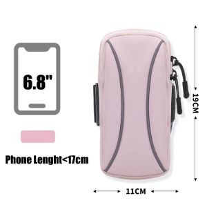 Guoftstars Running Bag Sports Armbands Wrist Bag Jogging Phone Holder Fitness Reflective ArmBag Running Arm Bag Waterproof Mobile Phone Bag for Outdoor Sports 跑步包，臂包