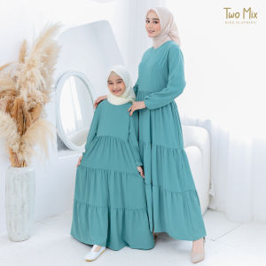 Dress Gamis Couple Ibu Anak Perempuan Lebaran - Baju Gamis Couple Anak Cewek - HARGA SATUAN - 4355