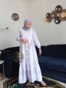 SARIMBIT BAJU KELUARGA SILKY MAXI FULL MOTIF FASHION MUSLIMAH MUSLIM BAJU GAMIS TRENDY