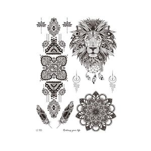 ERYRG Fashion Waterproof Creative Wedding Tool Legs Arm India Flower DIY Water Transfer Decals Hand Brown Mehndi Stickers Henna Tattoo Body Art Sticker Black Tattoo Stickers Temporary Tattoo