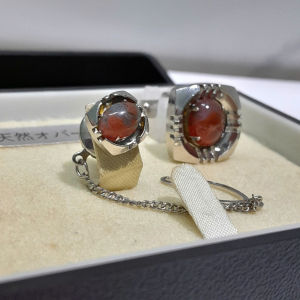 Bộ măng set tay áo và ghim cài Japan vintage cổ điển second hand