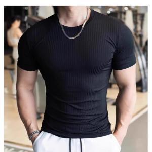 UISNMALL #C096 Summer Mens Sports Fitness T-Shirt Running Training Shirt Short Sleeve Quick-Dry Top Comfortable Breathable Mens Style