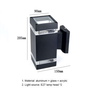 Ngoài Trời Không Thấm Nước IP65 Đèn tường Bắc Âu Hiện Đại E27 Đèn LED Ốp tường chiếu sáng trong nhà Trang Trí Nội Thất Cho Sân Phòng ngủ vườn