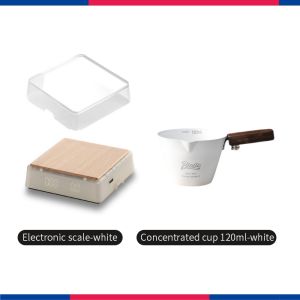 BINCOO Coffee Scale with Espresso Mesauring Wooden Handle Stainless Steel with Graduated Electronic Scale