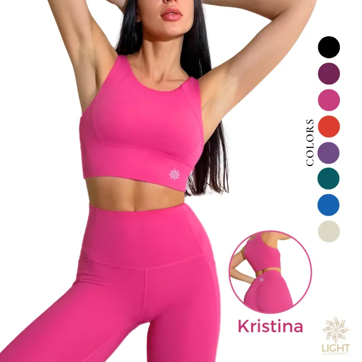 Kristina Sports Bra and Leggings Set (Workout Set, Yoga Set) Light  Activewear