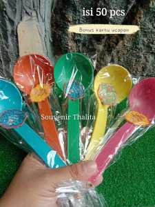 (ISI 50)SOUVENIR CENTONG SAYUR WARNA PASTEL IRUS TERLARIS MURAH