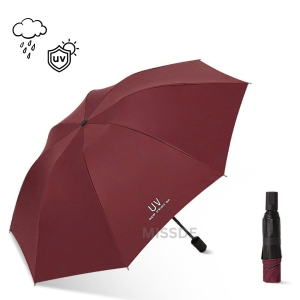 Payung Lipat Polos Anti UV / Payung Tabir Surya Panas Hujan Free Pouch / Anti UV Folding Umbrella