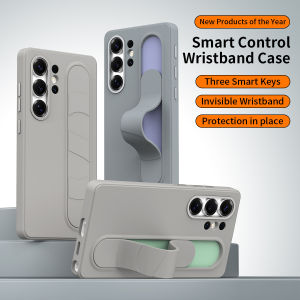 Suitable for Samsung Galaxy S26 S25 S24 Ultra S24 Plus Smart Silicone Wristband Holder Phone Case Smart Control Shortcut Button