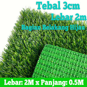 Karpet rumput grid dasar hijau buatan berkualitas tinggi simulasi rumput dekorasi lantai taman luar ruangan