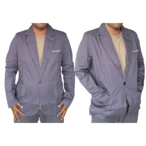 Jas Blazer Pria Dewasa - Jas Pria Slimfit - Jas Pria Semi Formal Warna Abu-abu & Silver