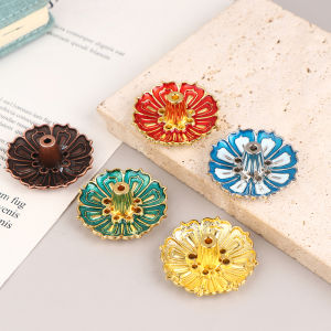 [HUSTOM] COD ธูปหอมผสมบัว1ชิ้นที่ใส่ในบ้านแบบชาวพุทธแผ่นธูปไม้จันทน์ขดลวดฐานวัดที่ละเอียดอ่อนของตกแต่งบ้าน