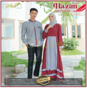 Couple pasangan gamis koko lebaran 2025 sarimbit busui toyobo adem baju couple