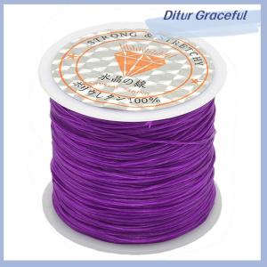 Ditur 50m mạnh mẽ căng đàn hồi dây dây dây vòng đeo tay vòng cổ chuỗi hạt 0.5mm