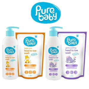 Pure Baby Head To Toe Wash Refill / Pump Happy Time 350mL Sabun Bayi