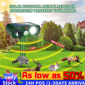 【Malaysia Spot Sale】Solar rat repeller Cat and dog repeller Infrared induction repeller Electronic ultrasonic animal repeller insect repellent used in garden yards
