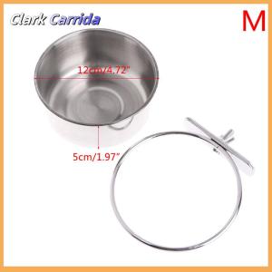 [Clark Carrida] Bát treo cho thú cưng Bát lồng đựng thức ăn cho chim và mèo bằng thép không gỉ
