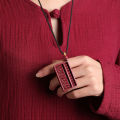 Cinnabar Necklace Pendant招财项链 原矿硃砂项链 高含量紫金砂如意算盘吊坠吊饰（已开光）. 