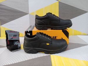 Promo Sepatu Pria Safety Kulit Sintetis Import ShoesTactical Sepatu Safety Ujung Besi Royal Toe Dye Angkat