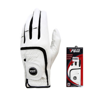 PGM Men Golf Gloves Full Kid Cape Genuine Leather Sport Hand Glove Wear Single Left Right Handed Breathable Skid-proof