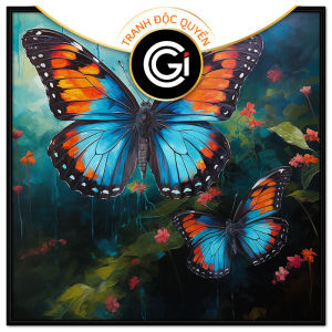 Tranh Dán Tường Họa Tiết Bướm Xinh Đẹp Phong Cách Hiện Đại CGI-165