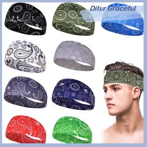 Ditur Hair Bands Elastic Yoga Hairbands Absorbing Sweat Headband Women Men Running Fitness Turban Outdoor Gym Head Wrap Bandana