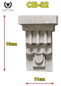 Con bọ xi măng hoa văn CB02 kích thước 11x16CM HTV-EUROSHOP gắn góc trần tường trang trí nhà cửa tân cổ điển (phu dieu xi mang)