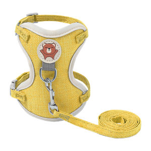 HamshMoc Fashion Cat Harness And Leash Set Breathable Pet Vest Adjustable Durable Leash For Kitten Cats Outdoor Walking Accessories