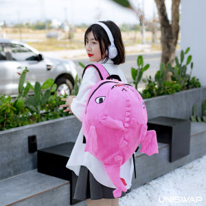 Balo rồng màu hồng vải nhung mềm mịn siêu cute đi họcđi chơiđi phượt đều được