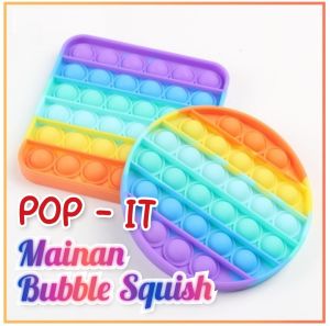 Mainan Pop It Fidget Toys Rainbow BTS / Cetekan Squishy Bubble (Penghilang Stress Anak / Dewasa) VIRAL