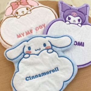 น่ารัก Sanrio Hello Kitty Kuromi My Melody ผ้าเช็ดมือนุ่มเด็กเด็กผ้าเช็ดตัวห้องน้ําห้องครัวแขวนเช็ดผ้าเช็ดตัว Thicken ผ้าขนหนูดูดซับ