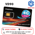 Sim nghe gọi Vinaphone gói VD90 ưu đãi 1GB/ Ngày (30GB/tháng)+ miễn phí gọi nội , ngoại mạng - Phí chỉ 90k/ tháng, Lỗi 1 đổi 1 . FREESHIP - CHƯA KÍCH HOẠT.. 