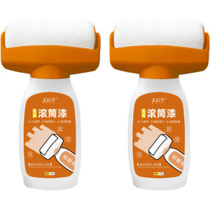 5 ชิ้น 500 กรัม สีขาว / สีทาผนังแบบลูกกลิ้งซ่อมแซม / สีน้ำยางพร้อมแปรงลูกกลิ้ง / 2 ใน 1 สีทาผนังปรับปรุงใหม่ สำหรับเครื่องมือในครัวห้องนั่งเล่น