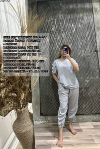 ONE SET 1193-ST DAILY BASIC SET KATUN RAYON PREMIUM LENGAN PENDEK 3PITA LD 106 CM FIT TO L-3L BISA COD