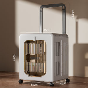 Pet Trolley Case Foldable Cat Carrier Dog Travel Cage Portable Airline Box