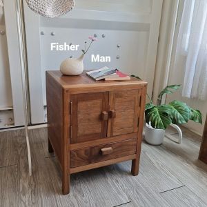 ตู้หัวเตียง ตู้ข้างเตียง ตู้ไม้สักเก่า  Night stand