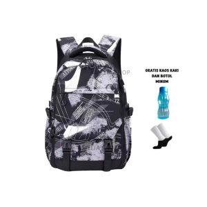 ARMELIA SHOP Tas sekolah anak perempuan tasa anak free rain cover dan kaos kaki