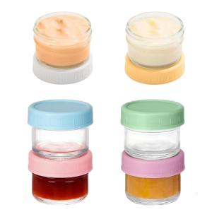 6Pieces Reusable Glass Sauce Containers Durable Sauce Containers Salad Dressing Cups For Home And Restaurant Use