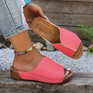[Free Shipping] New Summer Wedge Heel Sandals Fashionable Fish-Mouth Design Lightweight Beach Sandals For Women Available In Stock