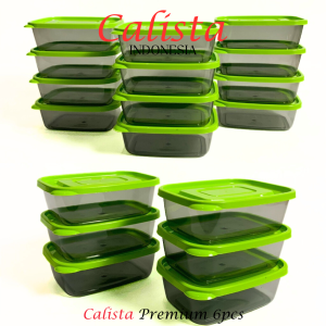 FOOD KONTAINER/CONTAINER CALISTA FURANO SMOKE SET ISI 6PCS / FOOD STORAGE KULKAS SET/ TEMPAT PNEYIMPANAN MAKANAN BUAH SAYURAN DIKULKAS SET/ WADAH SAJI MAKANAN SET/ TOPLES PLASTIK CALISTA KOTAK 1 SET