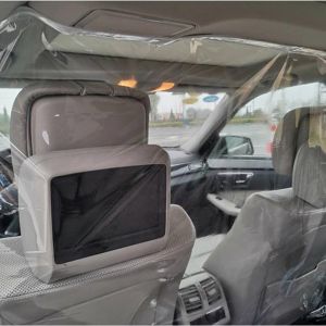 【Local Warehouse】Car Transparent Isolation Film Anti-Droplet Fully Enclosed Curtain Protective Film Sealed Self-Adhesive Cars Taxies Car Interior Car-Isolation-Film