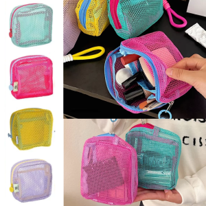 Travel Portable Mini Mesh Clutter Storage Wash Bag Cosmetic Bag