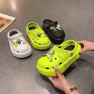 Dép Lê Giày Lỗ Đế Dày Mùa Hè Cho Nữ Phụ Kiện Buzz Lightyear Tăng Chiều Cao Cho Chó Bóng Bay EVA Xăng Đan