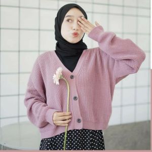 MALIKA CARDY OVERSIZE / KARDIGAN RAJUT WANITA MURAH KEKINIAN / BAJU ATASAN TRENDY