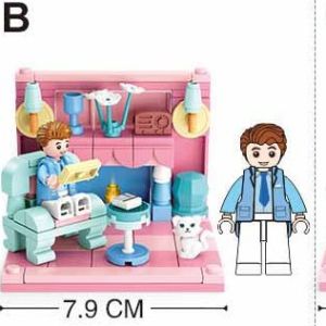 Mainan Balok Sluban Mini HandCraft rumah rumahan Girls Dream