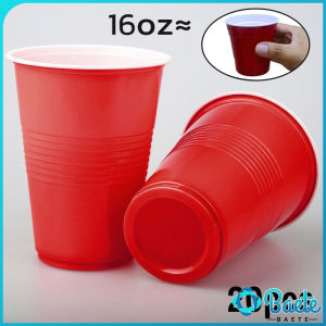 Baete 50 pcs 16Oz Beer Cups Disposable Reusable Plastic Cup