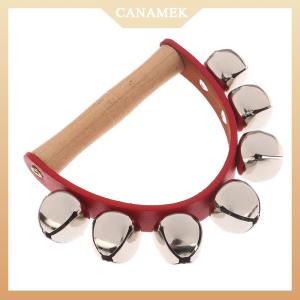[CANAMEK] Handbell Hand Bells With 5pcs 7pcs Jingle Bells Wood Handle Musical Instrument Bell Toy Gift For School Music Class Home Daycare