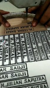 bet nama bordir seragam sekolah