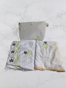 RF Nabila - Mukena Dewasa Bunga Matahari Bordir 3warna Katun Premium