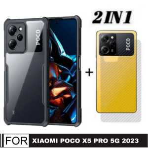 PROMO PAKET 2 INC 1 CASE XIAOMI POCO X5 PRO 5G / POCO M4 PRO 5G 2022 Ultra Slim Shockproof Transparent Premium Softcase Anti Fall