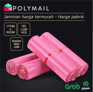 PLASTIK POLYMAILER ±100PCS 20x30CM PINK SEMI GLOSSY ADA LEM PLASTIK PACKING ONLINESHOP KANTONG MURAH KANTONG BELANJA PLASTIK MURAH PLASTIK SABLON TERMURAH